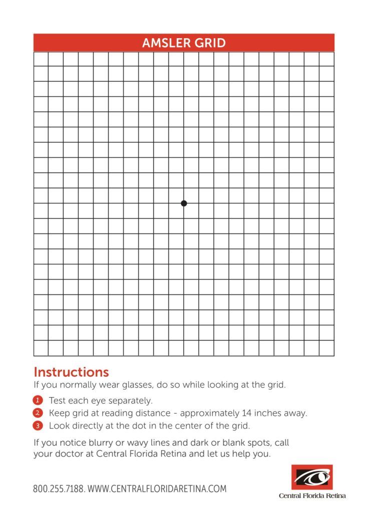 Amsler Grid  Amsler Grid Chart for Eye Test