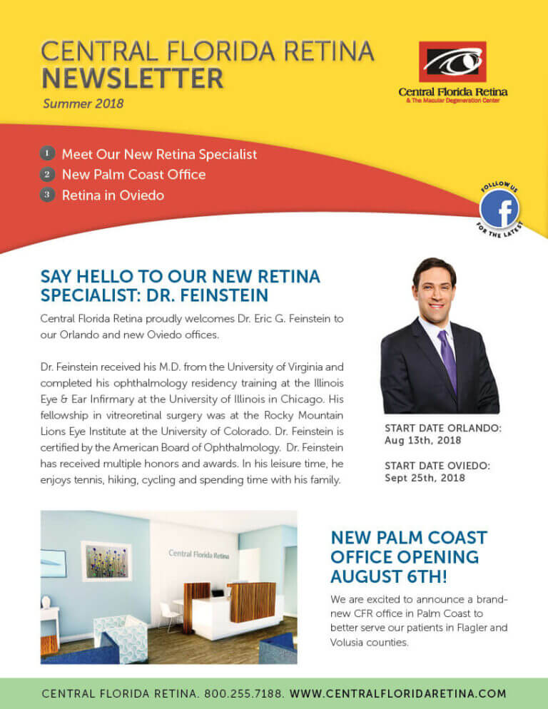 August News New Retina Specialist & New Offices Central Florida Retina