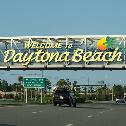 Welcome To Daytona Beach Sign