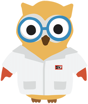Cartoon owl doctor