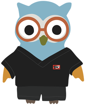 Cartoon owl staff