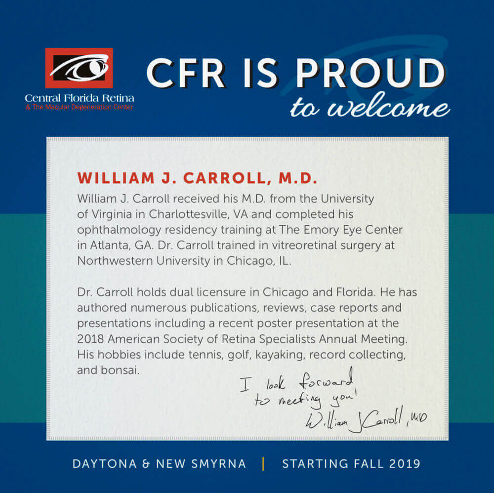 Welcome Dr. Carroll